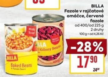 Fazole bílé v rajčatové omáčce Billa