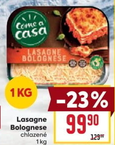 Lasagne boloňské Come a Casa