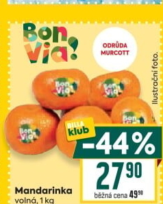 Mandarinky Billa Bonvia