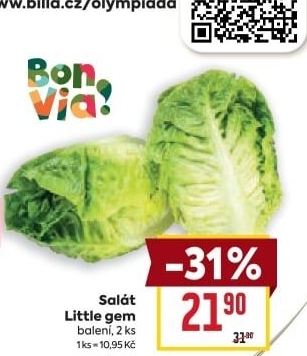 Salát little gem Billa Bonvia