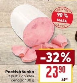 Šunka poctivá nejvyšší jakosti