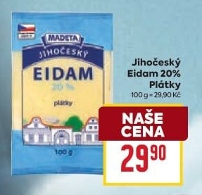 Sýr Eidam Jihočeský 20% Madeta