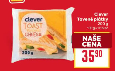 Sýr tavený plátky Clever