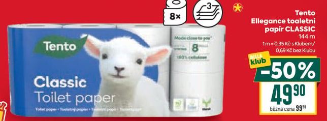 Toaletní papír 3vrstvý Tento