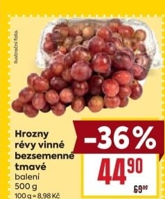 Hrozny tmavé bezsemenné