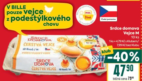 Vejce z podestýlky M Srdce Domova