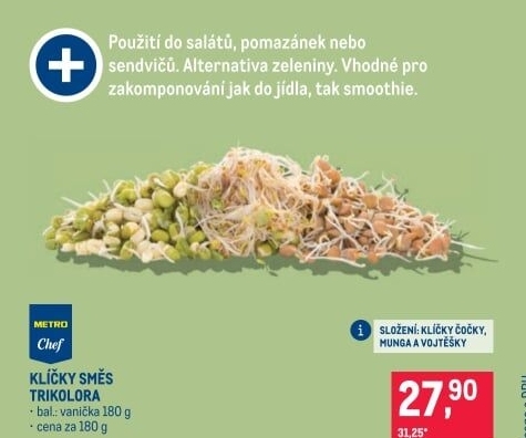 Luštěniny naklíčené trikolora Metro Chef