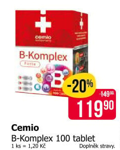 Doplněk stravy B-komplex Cemio