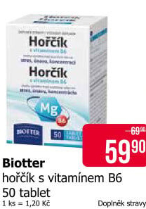 Doplněk stravy Hořčík + vitamin B6 Biotter
