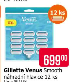 Náhradní hlavice dámské Smooth Venus Gillette