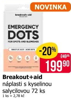 Náplasti na problematickou pleť Breakout+aid