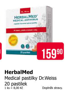 Pastilky při nachlazení HerbalMed Dr. Weiss