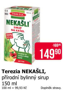 Sirup proti kašli Nekašli Terezia