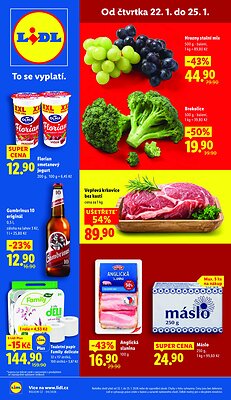 akční leták Lidl 22.1.2026-26.1.2026