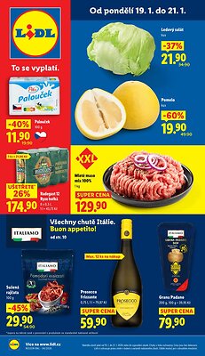 akční leták Lidl 19.1.2026-21.1.2026