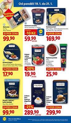 akční leták Lidl 19.1.2026-21.1.2026
