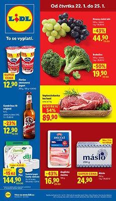 akční leták Lidl 22.1.2026-25.1.2026