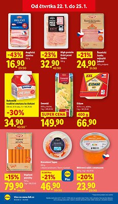 akční leták Lidl 22.1.2026-25.1.2026