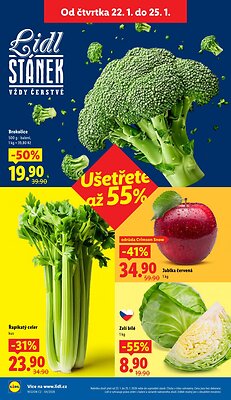akční leták Lidl 22.1.2026-25.1.2026