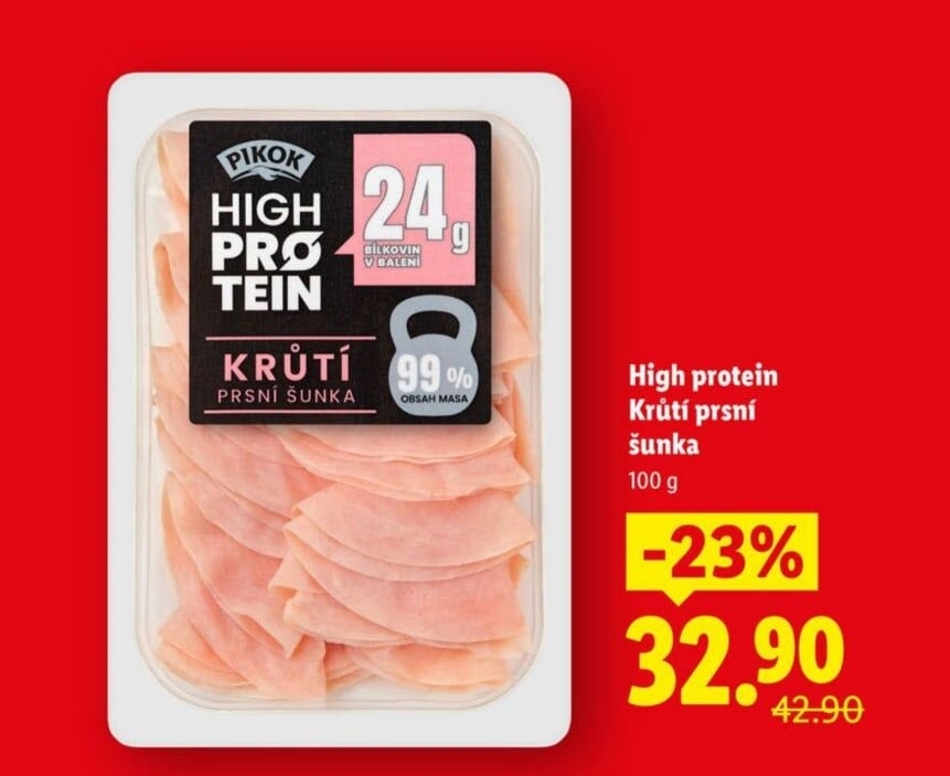 High protein krůtí prsní šunka Pikok