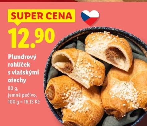 Plundrový rohlíček s náplní