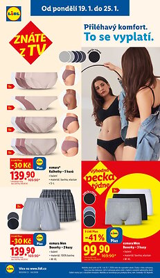 akční leták Lidl 19.1.2026-25.1.2026