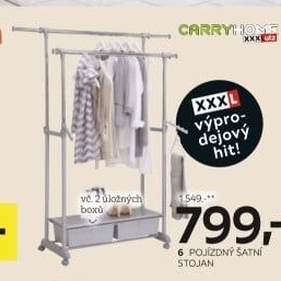 POJÍZDNÝ ŠATNÍ STOJAN