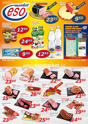 akční leták ESO MARKET 21.1.2026-1.2.2026