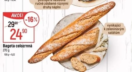 Bageta celozrnná