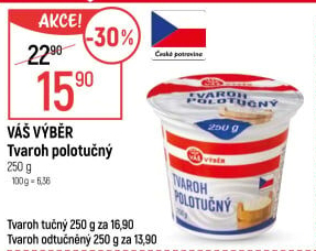 Tvaroh polotučný Váš výběr