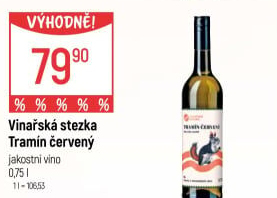 Víno Tramín červený Vinařská Stezka