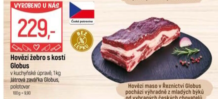 Hovězí žebra s kostí Globus