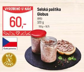 Selská paštika ve skle Globus