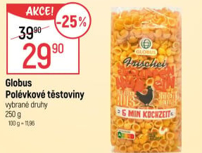 Těstoviny vaječné Globus