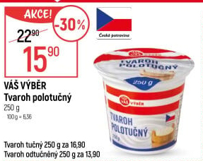 Tvaroh polotučný Váš výběr