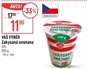 Zakysaná smetana 12% Váš Výběr