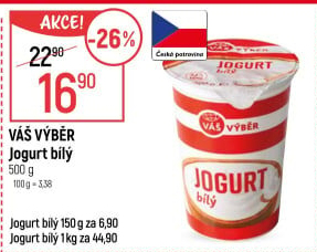 Jogurt bílý Váš Výběr