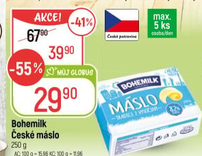 Máslo Opočenské Bohemilk