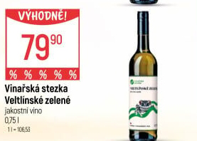 Víno Veltlínské zelené Vinařská Stezka