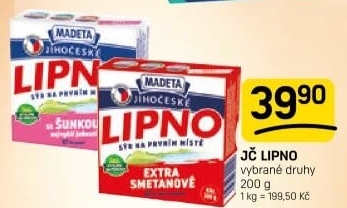 Tavený sýr Jihočeské Lipno Madeta