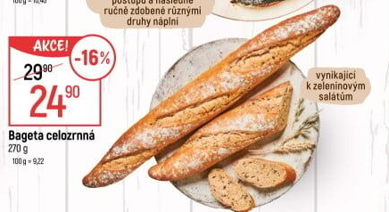 Bageta celozrnná