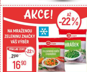 Hrášek mražený Váš Výběr
