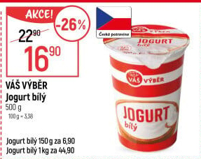 Jogurt bílý Váš Výběr