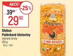 Těstoviny vaječné Globus