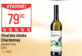 Víno Chardonnay Vinařská stezka