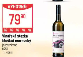 Víno Muškát Moravský Vinařská stezka
