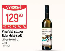Víno Rulandské šedé Vinařská Stezka - přívlastková