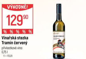 Víno Tramín červený Vinařská Stezka - přívlastková