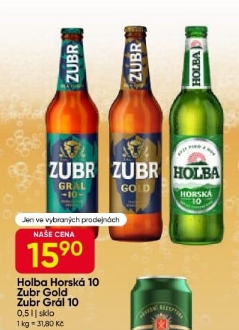 Pivo světlé výčepní Horská 10° Holba