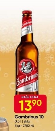 Pivo světlé výčepní Originál 10° Gambrinus